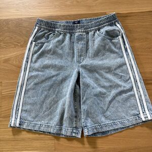 Gap Women's M Jorts Light Blue UltraSoft Denim Side Stripes 11" Shorts Skater